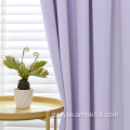 Cortinas opacas lila con bolsillo para barra